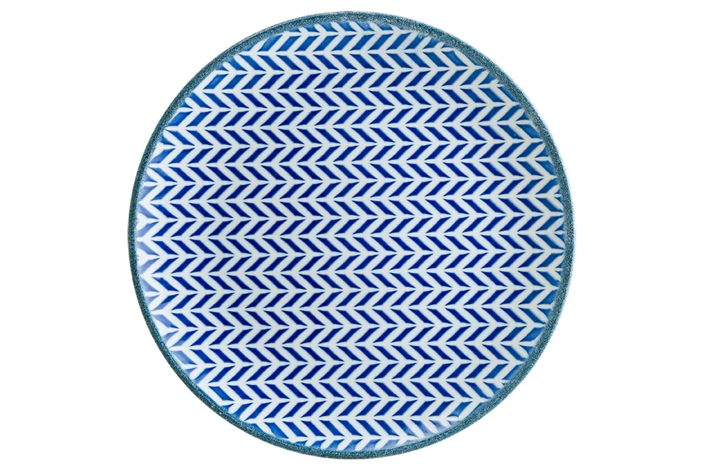 Плоская тарелка Chevron Denim — фото 6