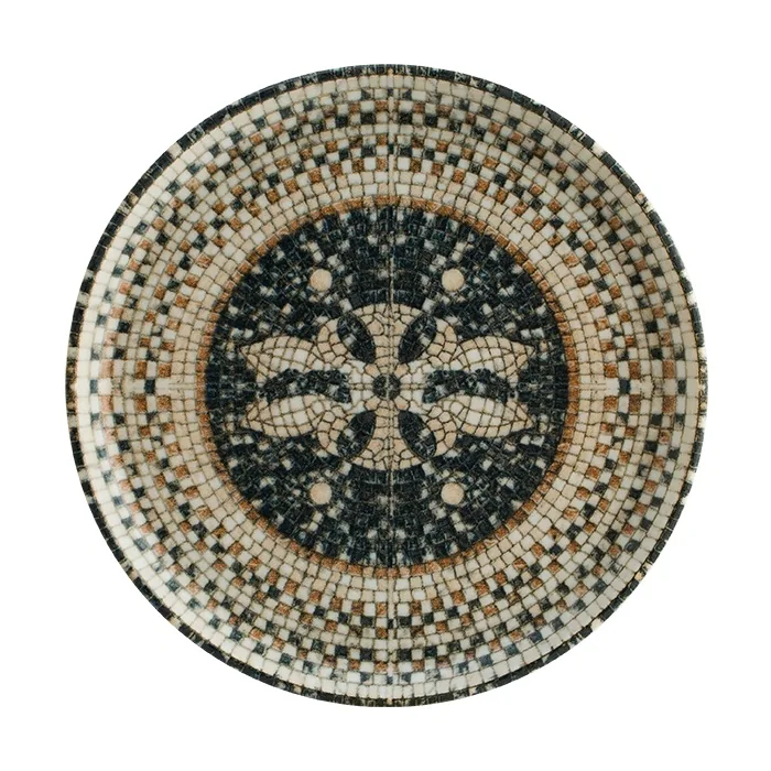 Плоская тарелка Mesopotamia Mosaic Black Hygge 16 см