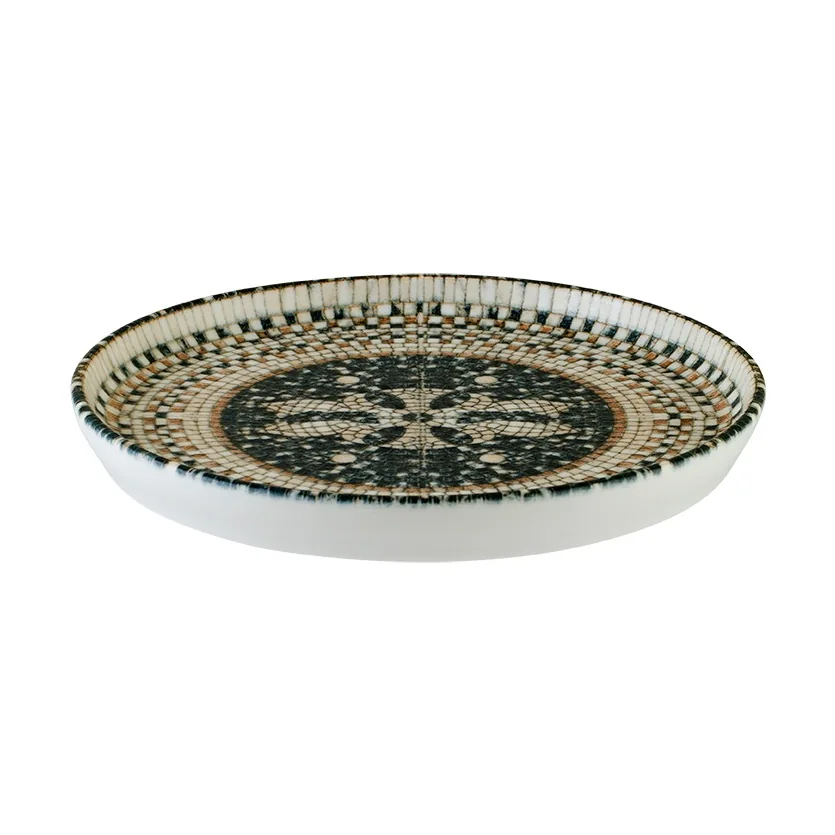 Плоская тарелка Mesopotamia Mosaic Black Hygge 16 см — фото 2
