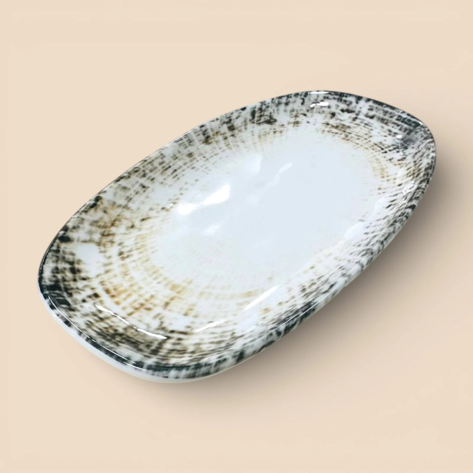 Тарелка овальная RSTYLE Desert JK-028, 35,5 × 14 × 2,5 см
